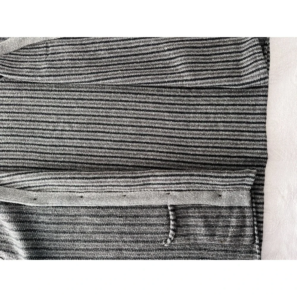 Vintage 90s Banana Republic Wool Knit Vest Men's Stripe Kurt Cobain Button Front